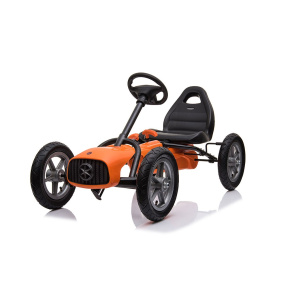 Dětská šlapací motokára Go-kart Baby Mix Buggy oranžová Oranžová 